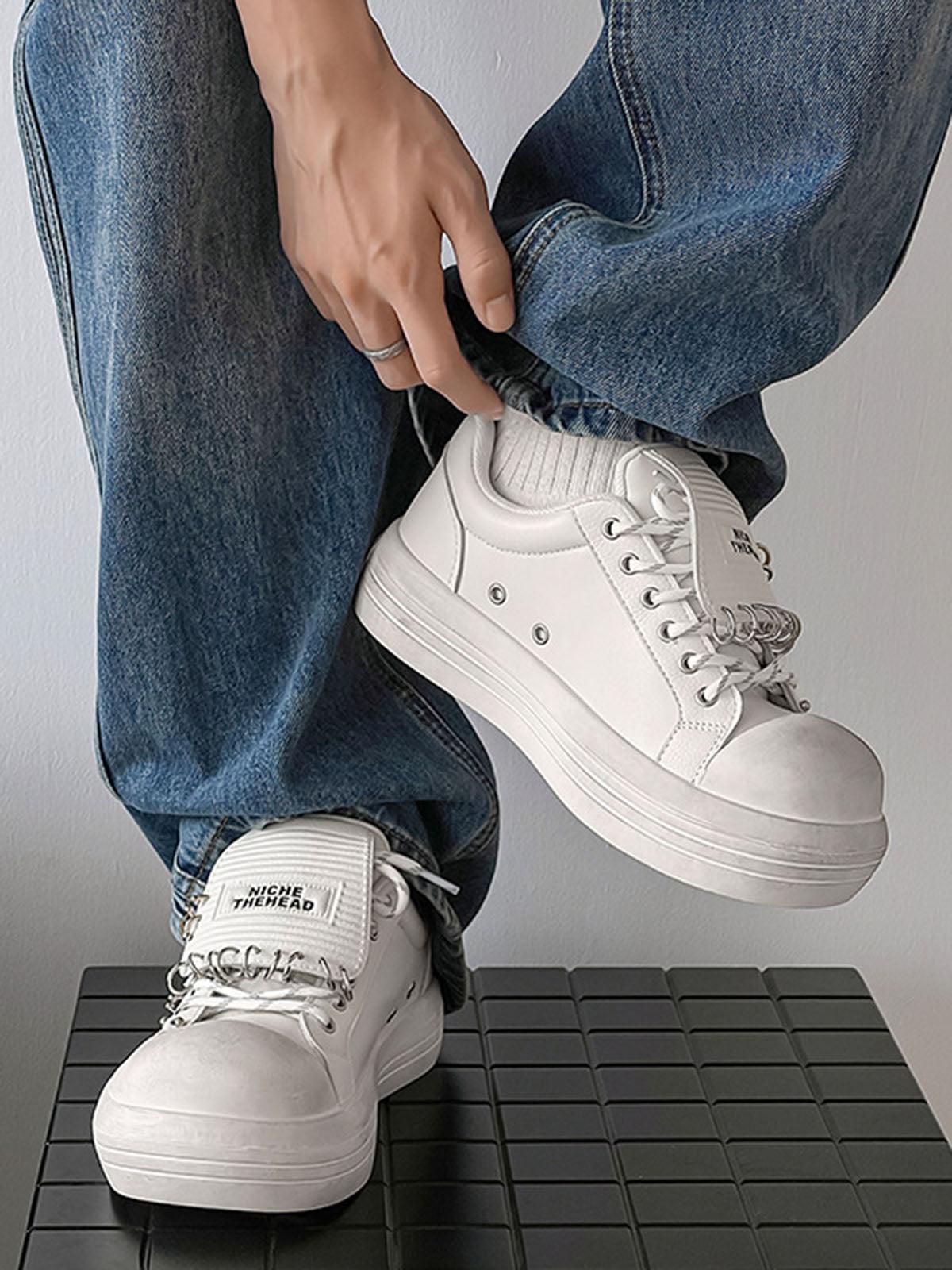 Sneakerhub Punk Metal Ring Platform Sneakers - Tntwear