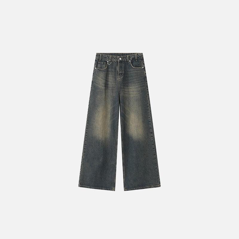 Wide-Leg Cowboy Denim Jeans - tntwear1