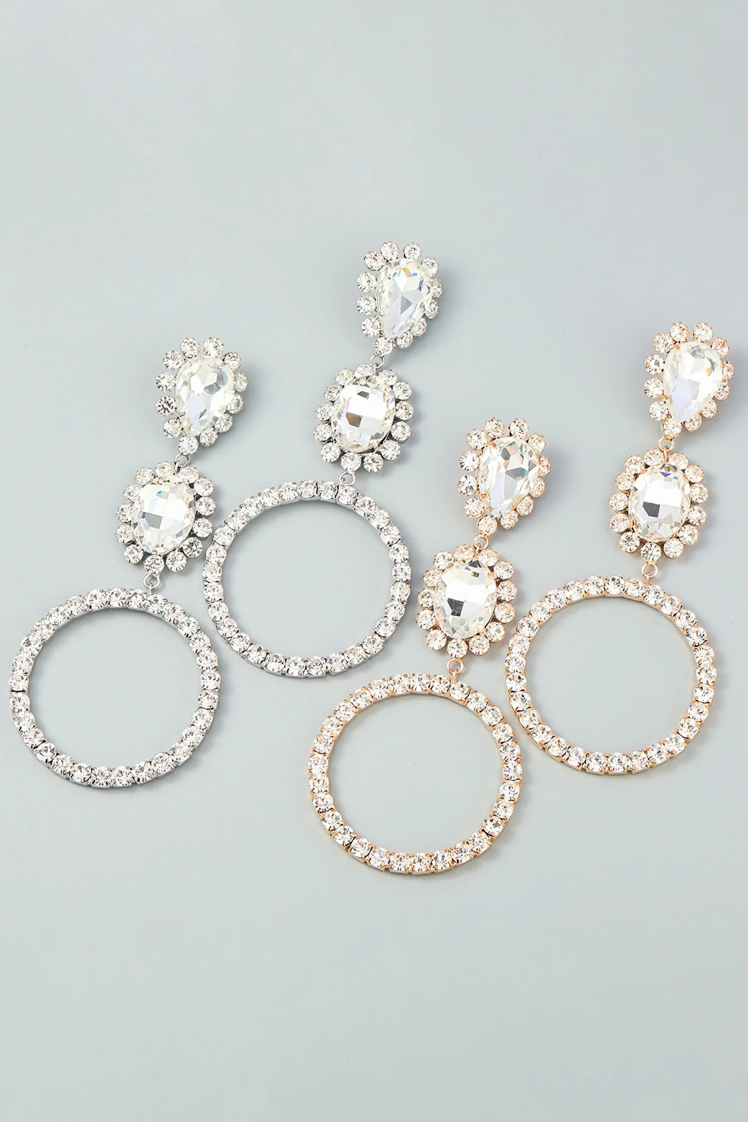 Deeandra Floral Diamond Hoop Earrings