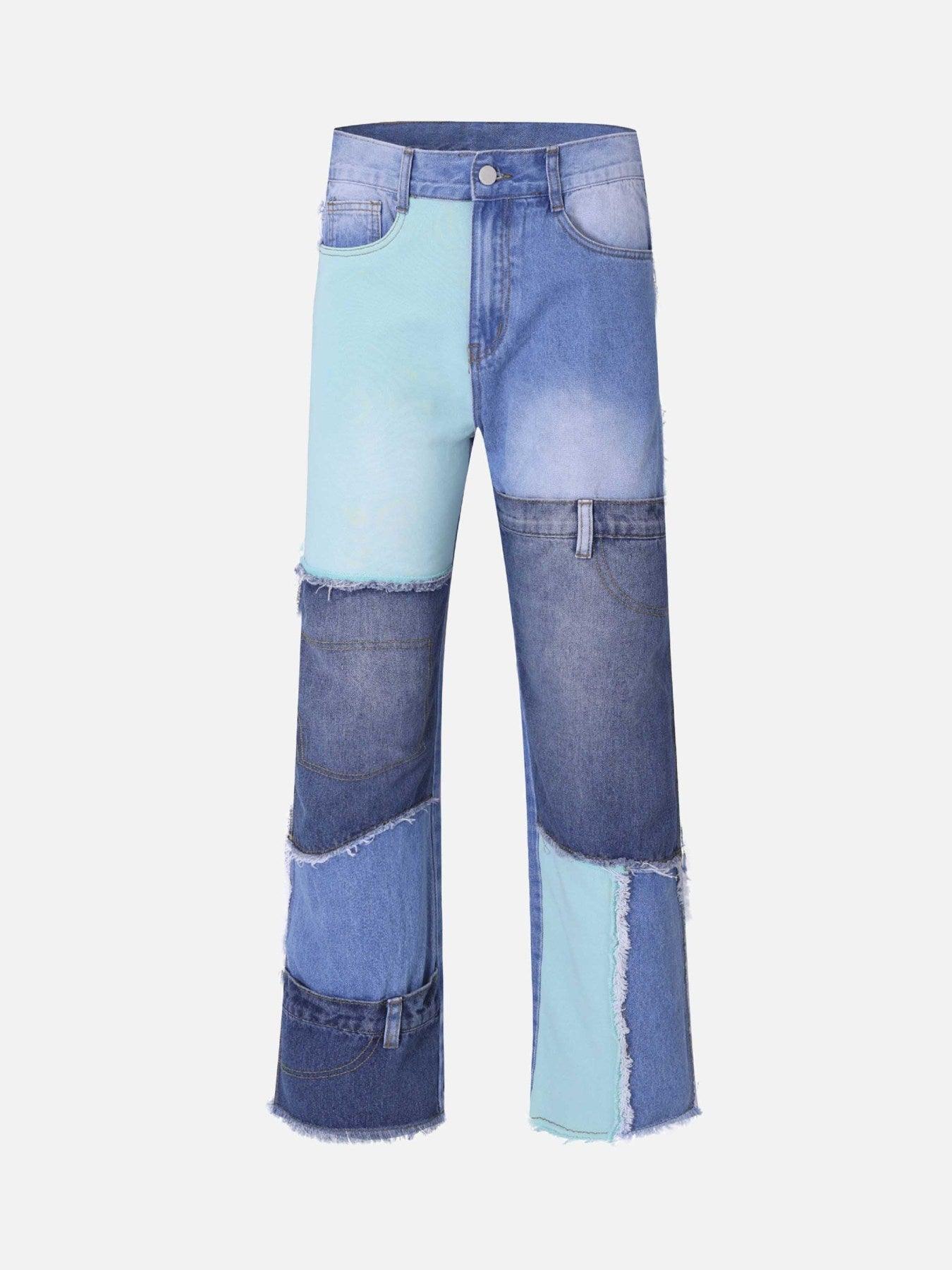 1984 American Patchwork Colorblock Jeans - tntwear1