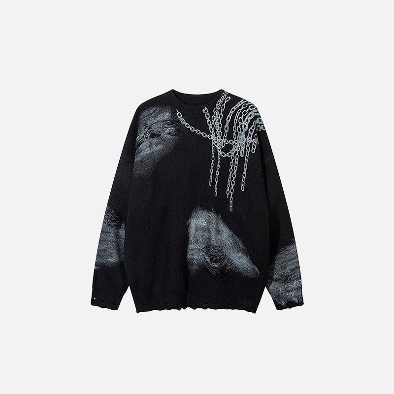 Shadow Chains Knit Sweater - tntwear1