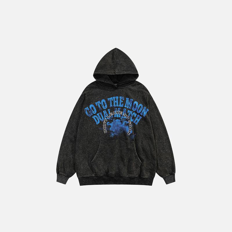 Distressed Washed Loose Hoodie - tntwear1