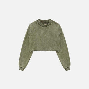 Women Distressed Loose Sweatshirt - tntwear1