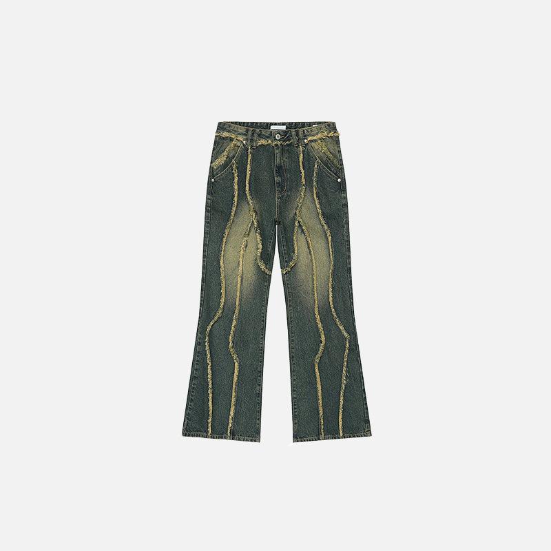 Wave Stitch Denim Jeans - tntwear1