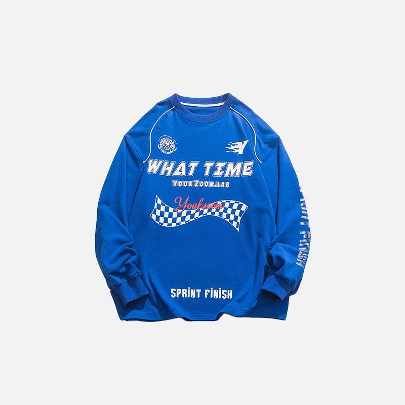 Oversized Racing Loose Sweatshirt - tntwear1