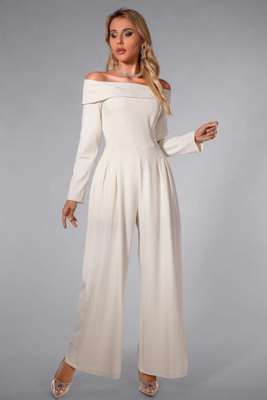 Nadege Bow Wide Leg Pants Jumpsuit