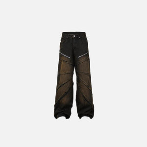 Irregular Monster Stitches Jeans - tntwear1