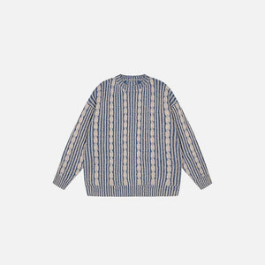 Vintage Stripes Loose Sweater - tntwear1