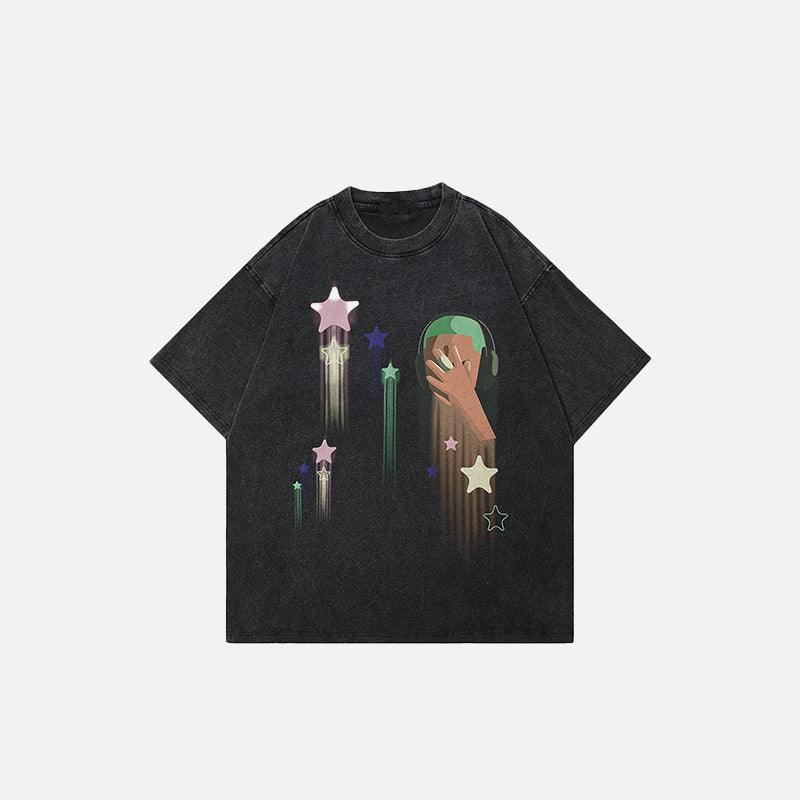 Y2K Star Washed T-shirt - tntwear1