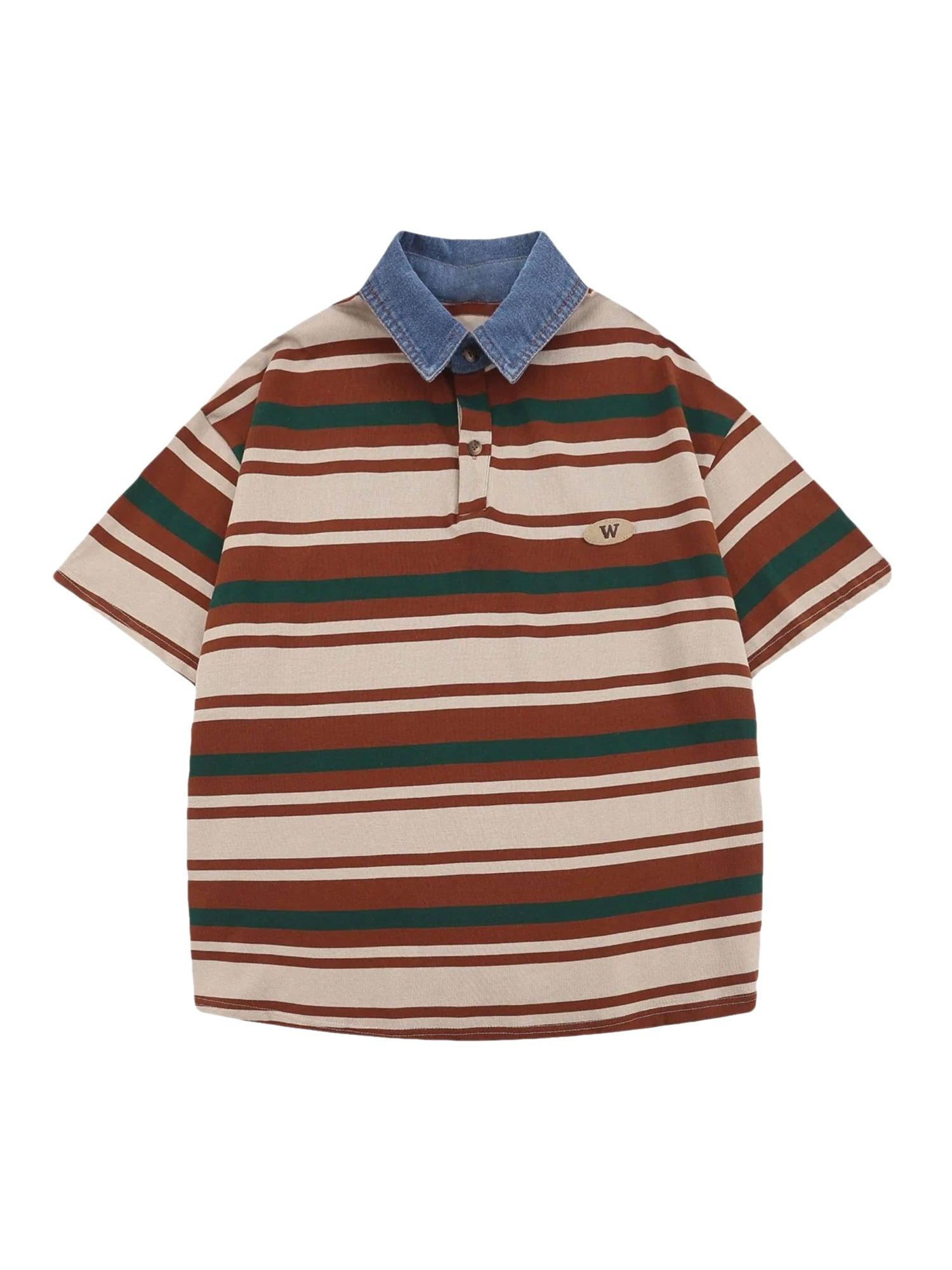 Tntwear Vintage Striped Polo Shirt - 2165 - tntwear1