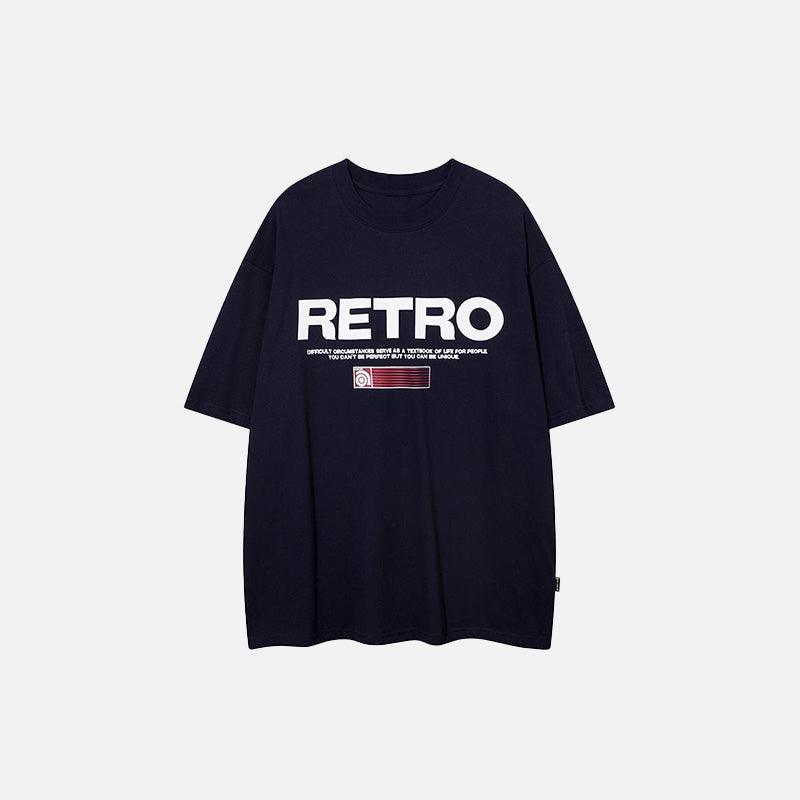 Y2k Loose Retro Printed T-shir - tntwear1