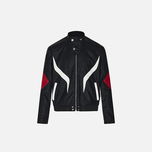 Vanguard Color-Block Leather Jacket - tntwear1