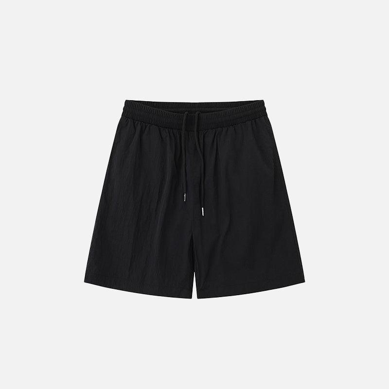 Loose Solid Color Sports Shorts - tntwear1