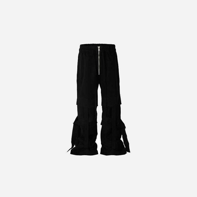 Black Flare Baggy Pants - tntwear1