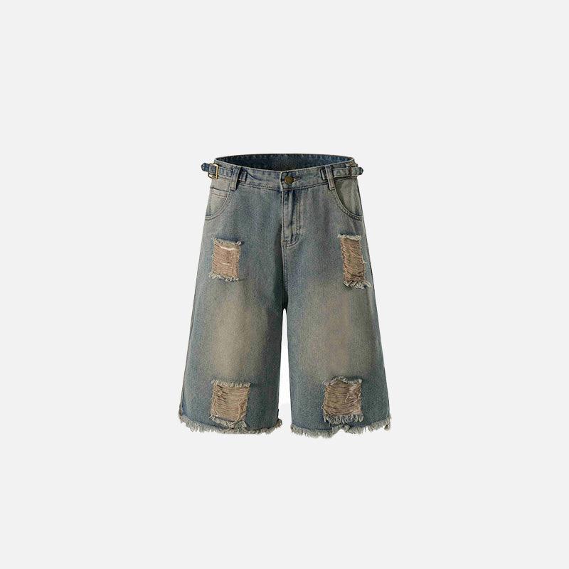 Washed Distressed Jorts - tntwear1