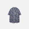 Vintage Plaid Ripped Shirt - tntwear1