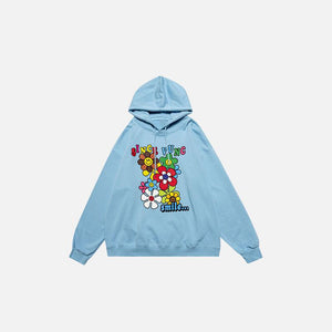 Flower Season Loose Hoodie - tntwear1