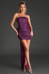 Alexios Sequin Bow Draped Dress