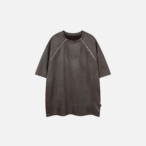 Loose Side Zipper T-shirt - tntwear1