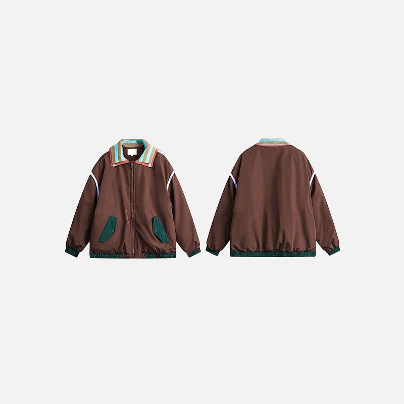 Y2k Vintage Strips Windbreaker Jacket - tntwear1