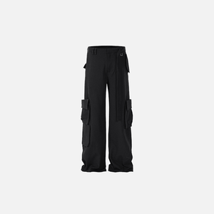 Black Multi-Pocket Cargo Pants - tntwear1