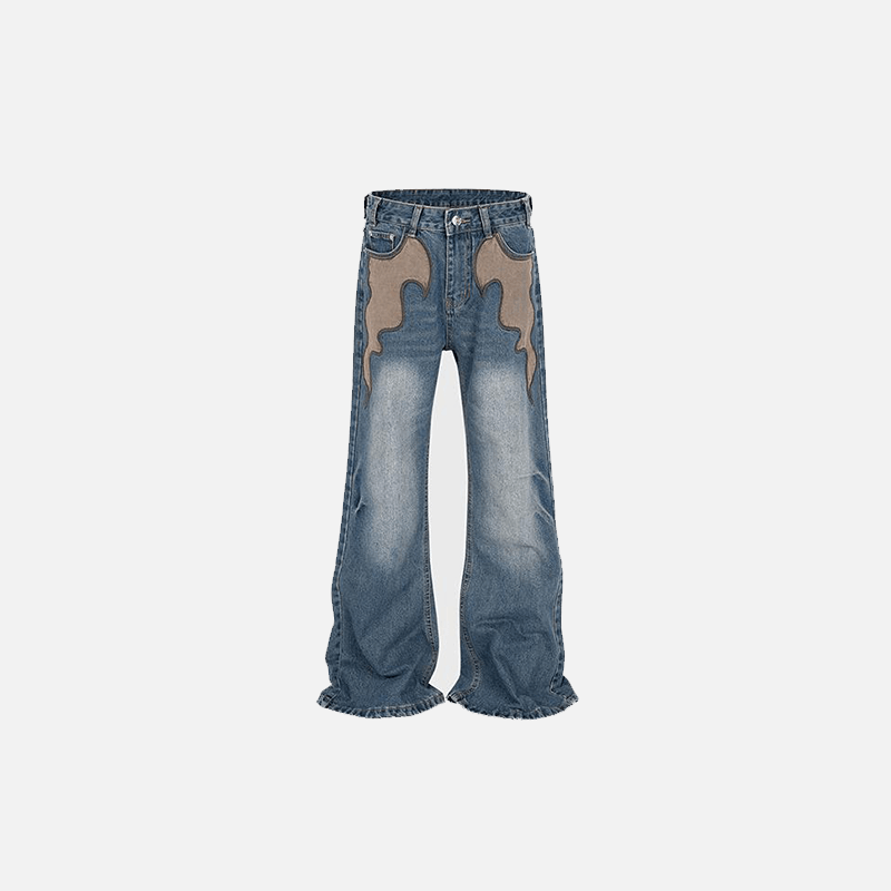 Retro Flare Blue Jeans - tntwear1