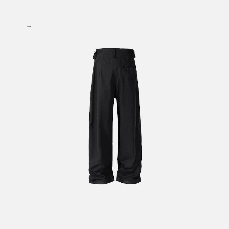 Baggy Black Straight Pants - tntwear1