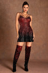 Anhur Spaghetti Gradient Sequin Mini Dress