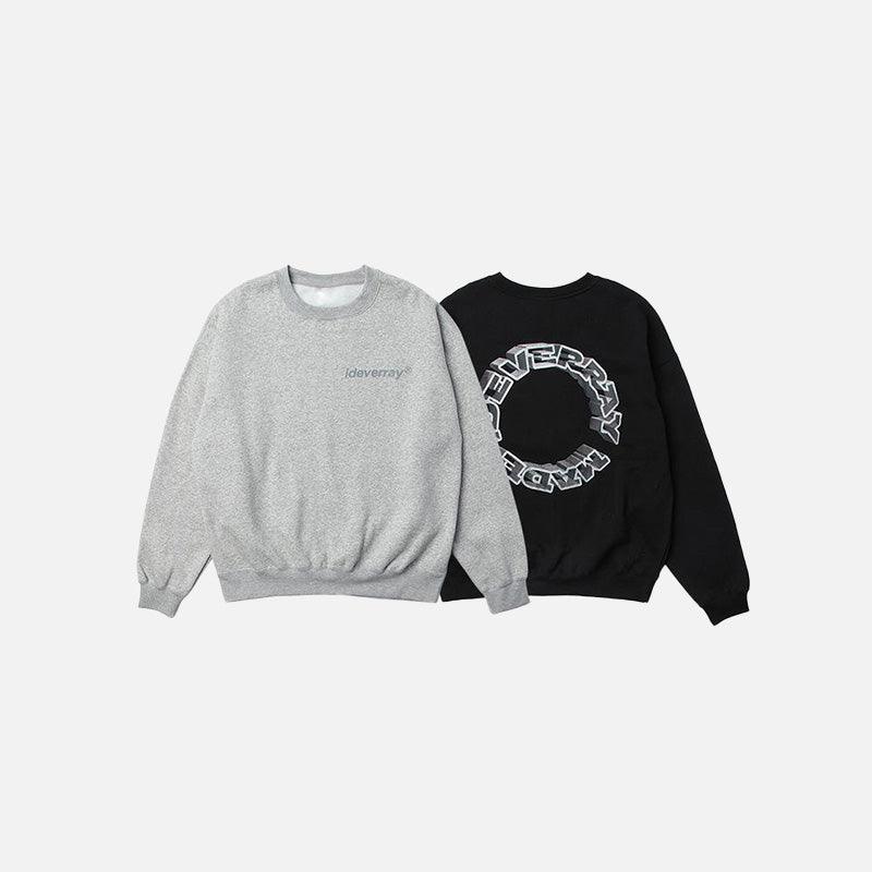 Loose Letter Printed Sweatshirt - tntwear1