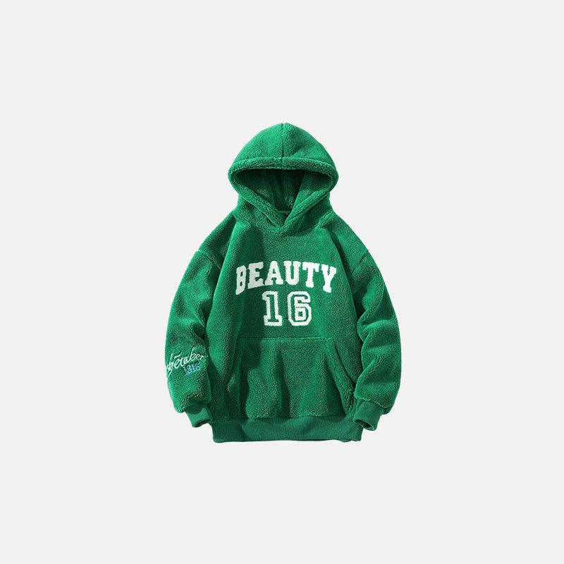 Loose Fluffy Fleece Hoodie - tntwear1