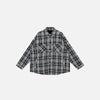 Loose Retro Plaid Shirt - tntwear1