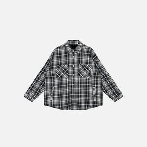 Loose Retro Plaid Shirt - tntwear1