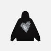 Loose Cursive Love Heart Hoodie - tntwear1