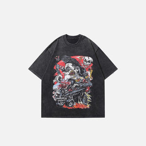 Loose Angry Anime Printed T-Shirt - tntwear1