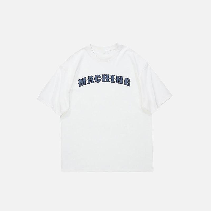 Oversized MACHINE Printed T-shirt - tntwear1