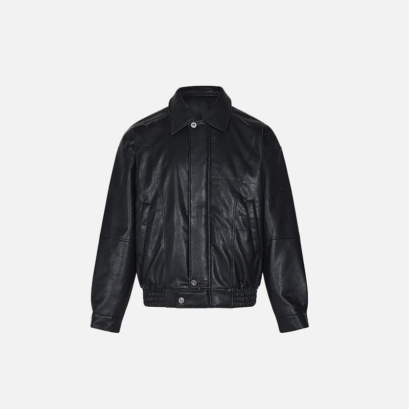 Y2k Padded Leather Jacket - tntwear1