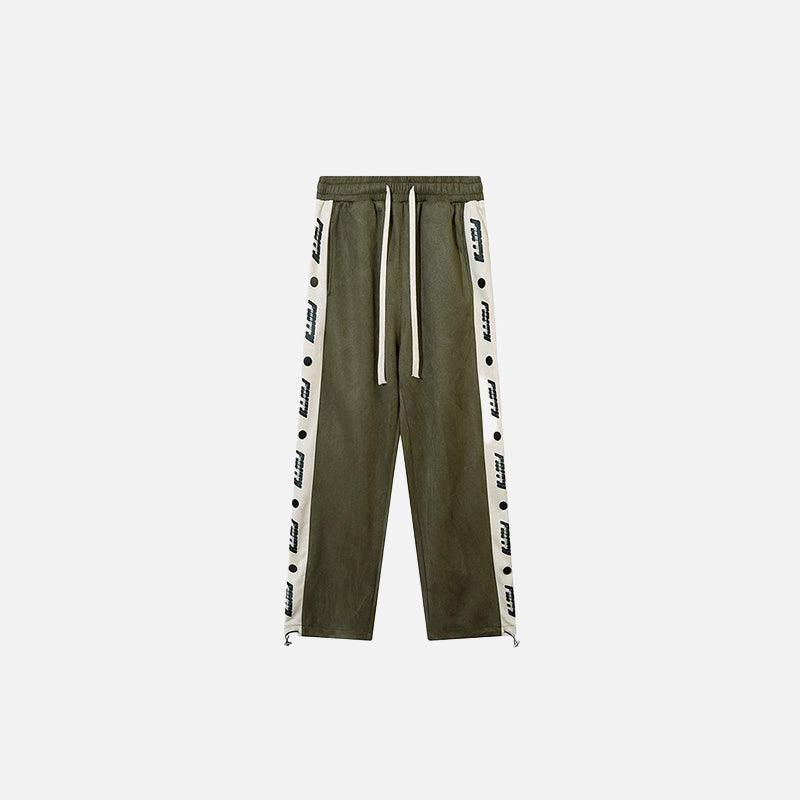 Side Striped High-waist Sweatpants - tntwear1