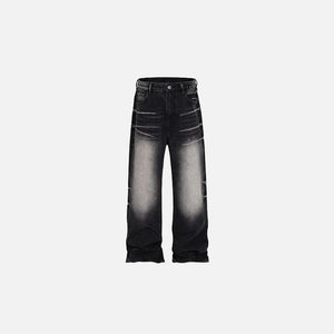 Washed Black Loose Jeans - tntwear1