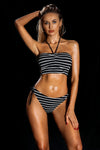 Narelle Stripe Halter Swimsuit Set