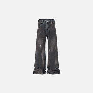 Loose Faded Mud Dye Jeans - tntwear1