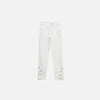 White High-Waisted Buttoned Jeans - tntwear1