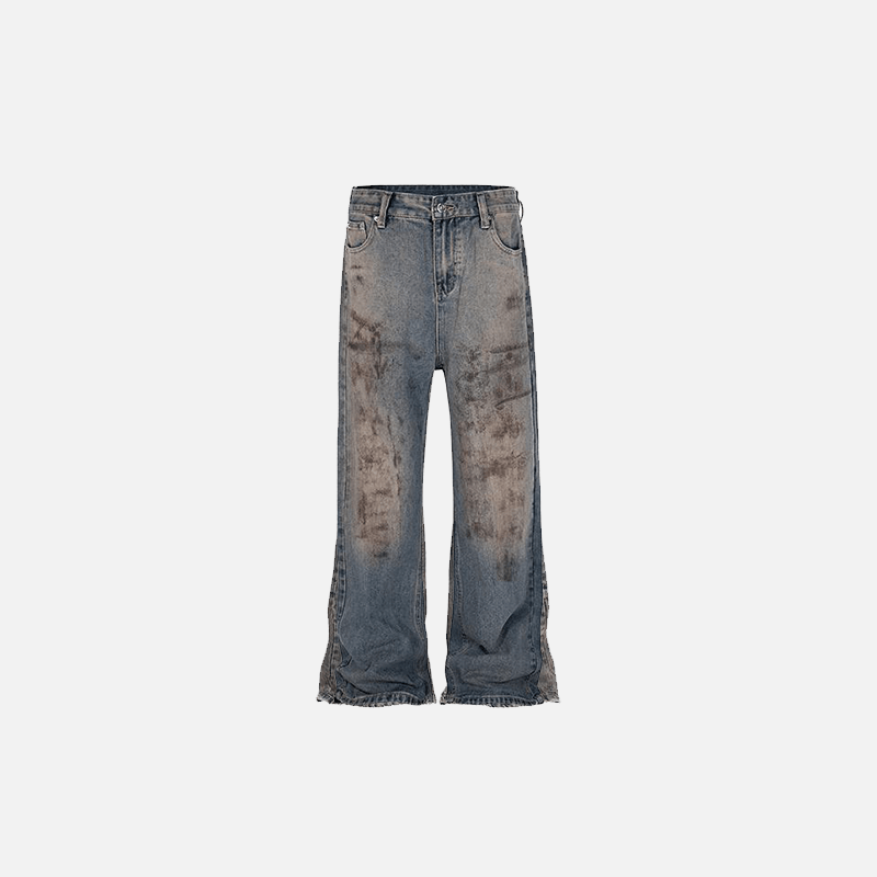 Vintage Grunge Worker Washed Denim Pants - tntwear1