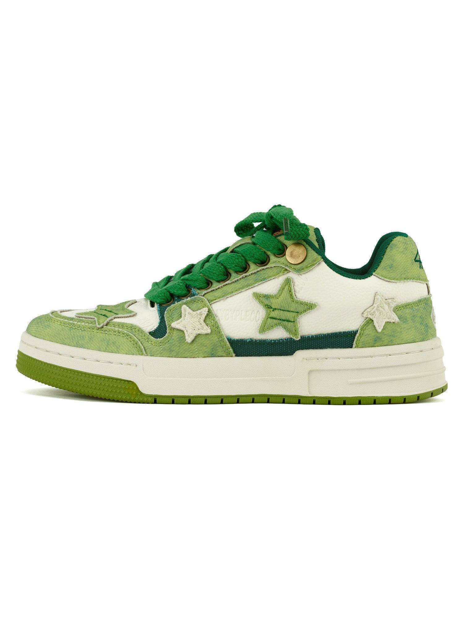 Avocado Green Star Chunky Sneakers - Tntwear