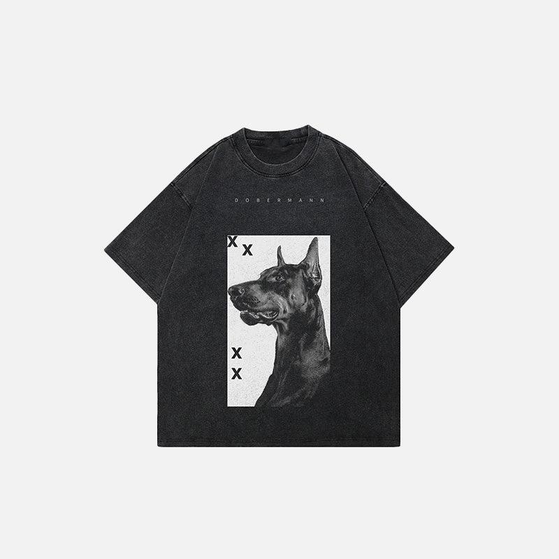 Doberman Dog Graphic T-shirt - tntwear1