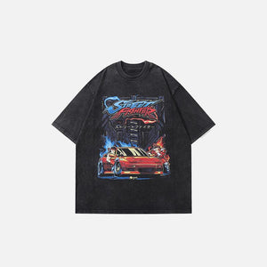 Street Fighter Car Print T-shirt - tntwear1