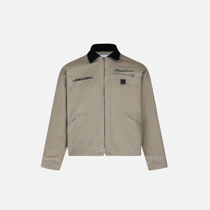 Y2k Loose Retro Solid Jacket - tntwear1