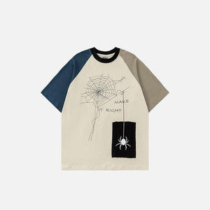 "Make It Right" Spider Web Graphic T-shirt - tntwear1