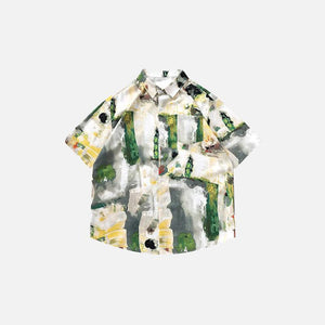 Abstract Brushstroke Art Print Shirt - tntwear1