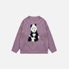 Loose Panda Knitted Fuzzy Sweater - tntwear1