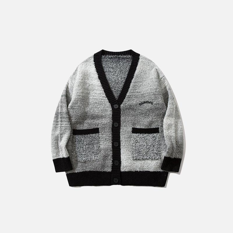 Loose Long Sleeve Knitted Cardigan - tntwear1